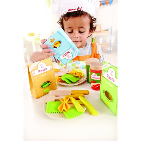 Hape Pasta Wooden Play Kitchen Food Set With Accessories ...