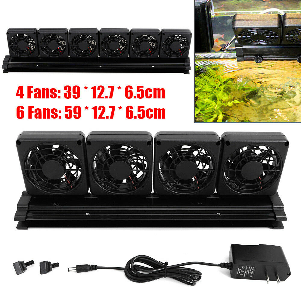 ANQIDI 6 Fans Aquarium Cooling Fan Fish Tank Cold Wind Chillers