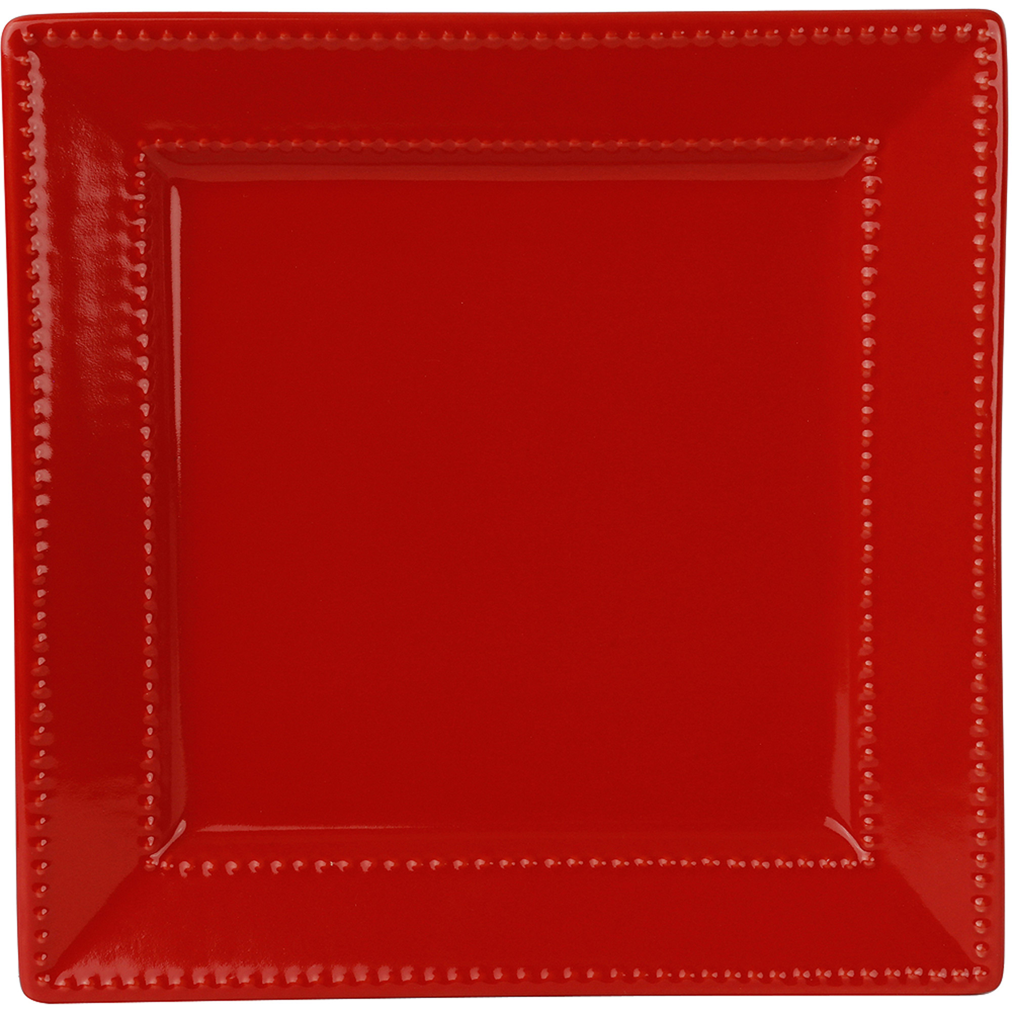 10 Strawberry Street Nova Beaded Square 19-Piece Dinnerware Set