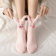 thumbnail image 3 of Girls Socks, Crew Socks for Women Cute Cartoon Cotton Fuzzy Cozy Warm Casual, 3 of 6