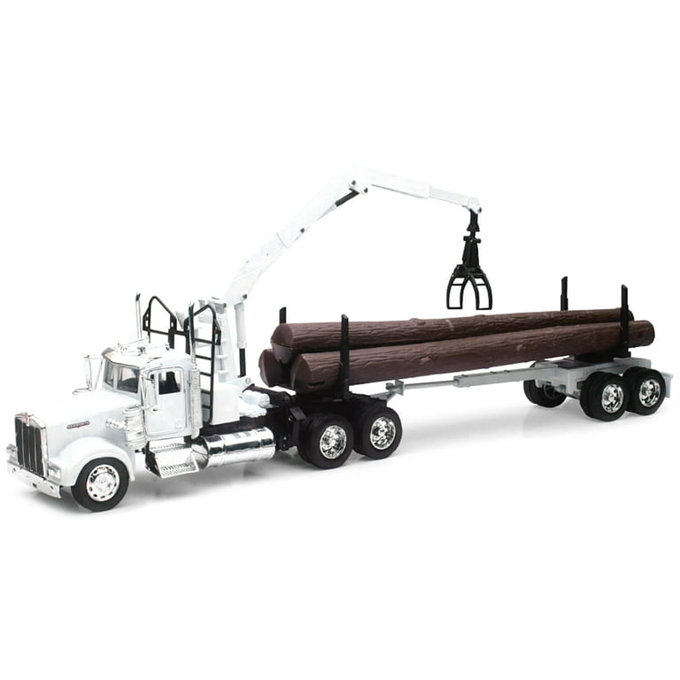 「新商品」に関するプレスリリース with Hauler Log W900 Kenworth Grabber Log with White ミニカー