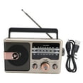 thumbnail image 2 of Radio Portable Pleine Bande AM SW, Haut-Parleur Bluetooth à Piles Récepteur Radio Pleine Bande, Radio de Diffusion Stockage Carte Mémoire Lecteur de Musique Multifonctionnel, 2 of 7