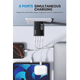 thumbnail image 6 of Cdtou 65W GaN 4‑Port Fast Wall Charger, Compact Multi Usb‑c for Laptops, Phones and Switch, Black, 6 of 8