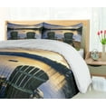 thumbnail image 5 of Ambesonne Beach Duvet Cover Set, Lakeside at Sunset Park, 2-Calking, Navy Green, 5 of 7