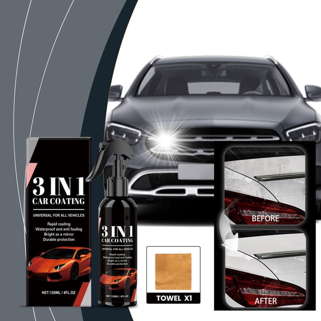 BAOPAI 3-In-1 Car Coating Spray For Efficient Cleaning, Stain Removal, And Polishing With Protective Layer To Enhance Gloss And Prevent Damage