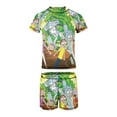 thumbnail image 5 of Rick And Morty Boys 2-Piece Swimsuit Set, Short Sleeve Rash Guard & Swim Trunks, 5 of 7