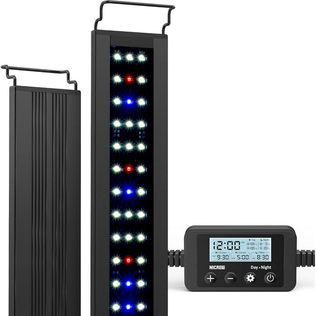 Plants LED Aquarium Light in Watts Full Spectrum Fish Tank Light with Timer Day and Night Cycle Brightness Adjustable