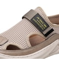 thumbnail image 6 of XUNKUSGA Mens Sandals Lightweight Comfortable Mesh Closed Toe Beach Sandal with Adjustable Straps Summer Hollow Out Breathable Hiking Sandals for Outdoor,Brown, 6 of 9