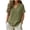 Army Green, variant on Summer Womens Tops 2025 Cotton and Linen Plus Size Casual Tops V-Neck Bandage Short Sleeve T-Shirts And Linen Blouse