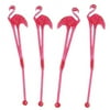 Hawaiian Luau Flamingo Plastic Drink Stirrers (20ct)