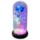 thumbnail image 2 of Colorida rosa en cúpula de cristal, flor artificial con guirnaldas , eterna para ella, cumpleaños, Navidad, boda azul perfecl cúpula de globo rosa, 2 of 7