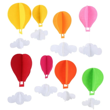 

1 Set Colored Hot Air Balloon Pendant Classroom Corridor Decorative Pendant
