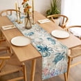 thumbnail image 3 of Table Runner 90 Inches Long for Kitchen Dining, Vintage Coastal Dresser Scarf Farmhouse, Dining Table Decorations for Wedding/Parties, Sea Turtle Octopus Coral Beach Nautical 13 x 90 In, 3 of 8