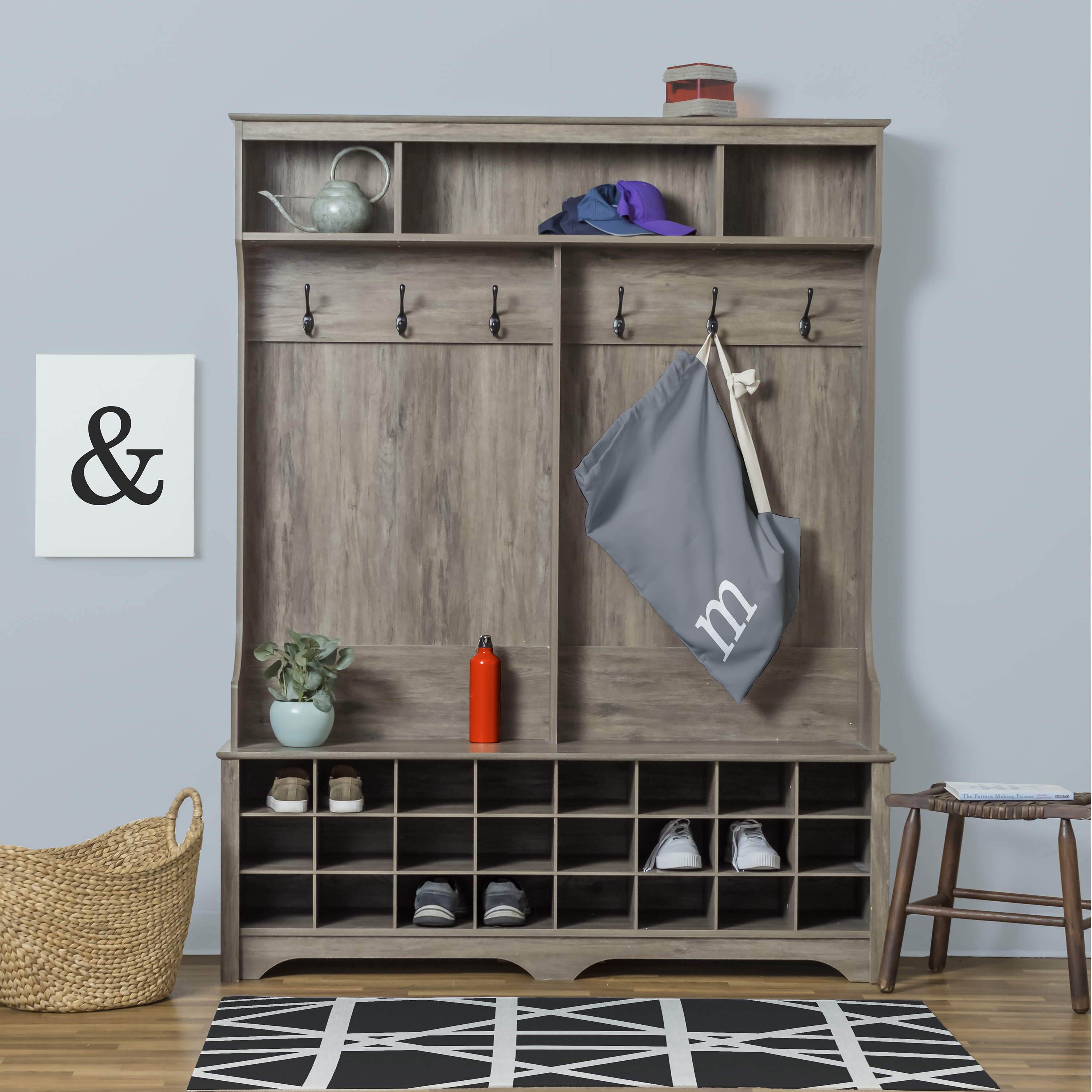 Simply Daisy Canvas Modern Monogram 28 x 36 in m Laundry Bag