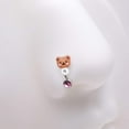 thumbnail image 2 of Adorable Teddy Bear Sparkle Dangle L-Shaped Nose Ring, 2 of 5