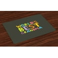 thumbnail image 1 of Ambesonne Grandma Place Mats Set of 4, Colorful Letters Stars, Standard Size, Multicolor, 1 of 4