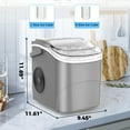 thumbnail image 2 of KNDKO Countertop Ice Maker, Portable Ice Machine with Self-Cleaning, 26Lbs/24H, 9 Ice Cubes/6 Mins for Home/Kitchen/Bar, Grey, 2 of 6