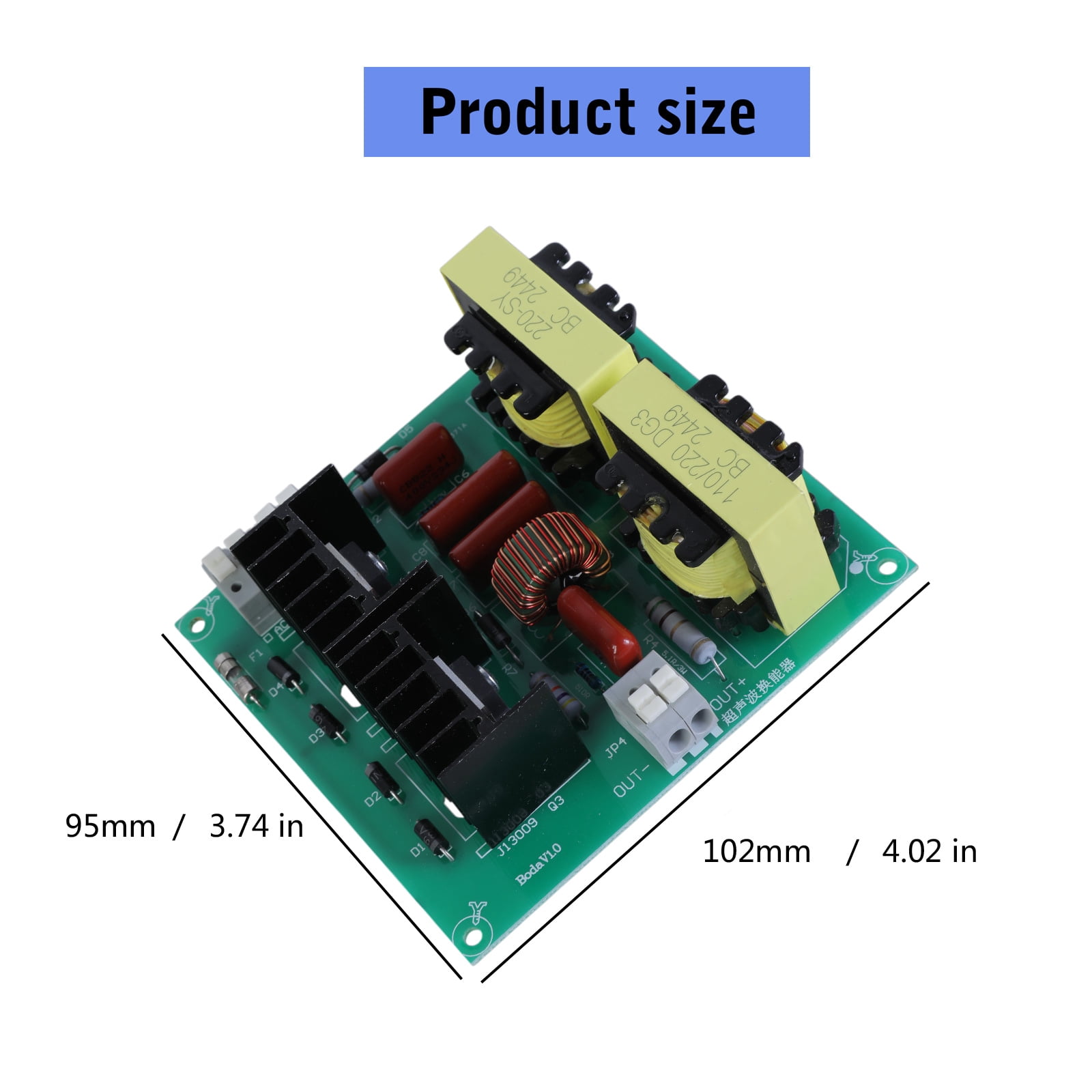 Ultrasonic Cleaner Circuit Board Kits, 150W 40KHz Power with 3 Transducers for Efficient Cleaning