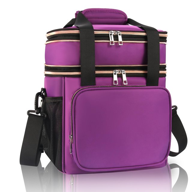 Lonchera GLENKEY Expandible Aislada Doble Piso 16L Morada
