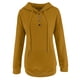 thumbnail image 4 of ICHUANYI Clearance Women's Hooded Color Long-sleeved Sweatshirt Casual Blouse Pullover Tops(Gold, L) ICHUANYI WER2023081012119, 4 of 5