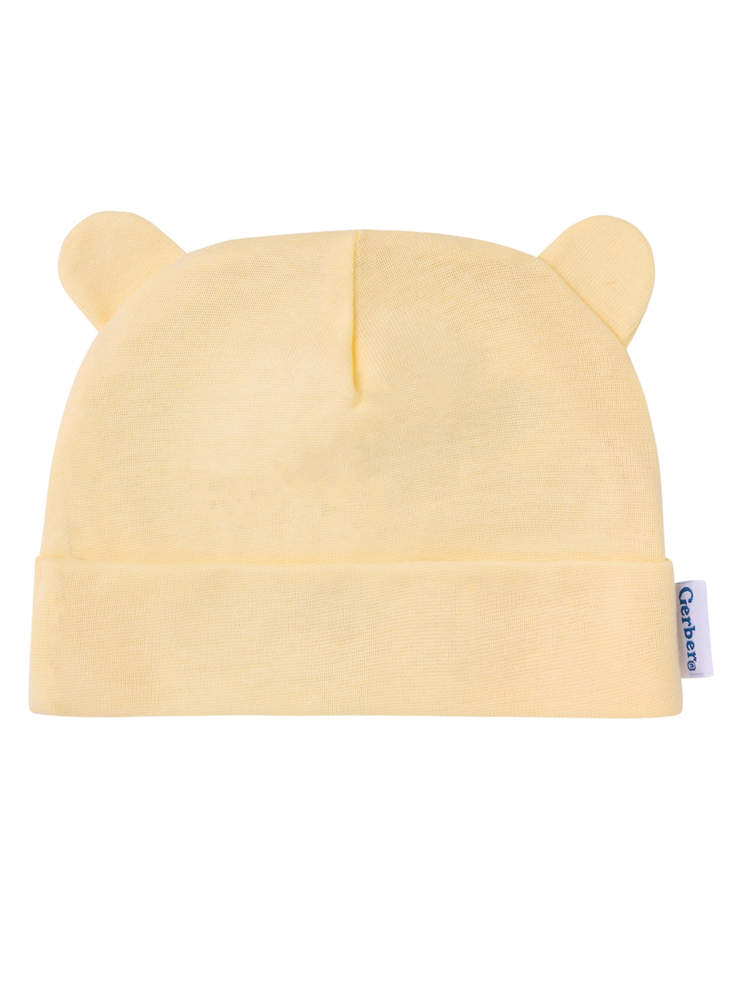 Gerber Baby Boy or Girl Neutral Cotton Caps, 2-Pack, Sizes Newborn - 0/6 Months