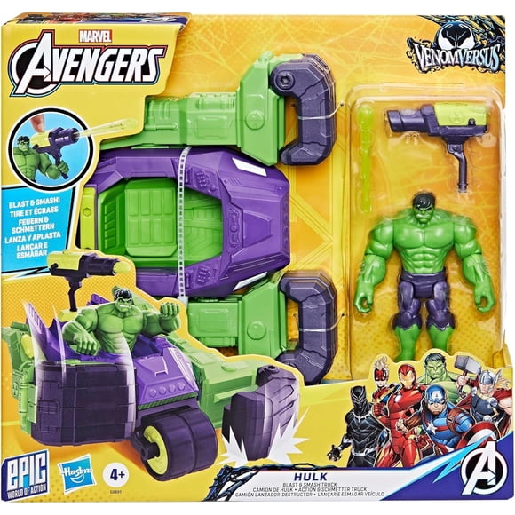 Marvel Avengers Venom contre Monde Épique d'Action Hulk Camion Explosion et Fracas