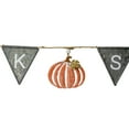thumbnail image 2 of Northlight 64" Metal Gray, White, and Orange Thanksgiving "THANKS" Decorative Banner, 2 of 4