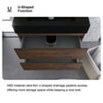 thumbnail image 5 of JimsMaison 24"/30"/36" Wall-Mounted Bathroom Vanity Set with Black Integrated Quartz Sand Sink 30" x 18" - Textured - Walnut, 5 of 5