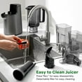 thumbnail image 3 of YPONE Cold Press Juicer, Masticating Juicer with 5.4" Wide Feed Chute, 350w Slow Juicer Machines Fit Whole Vegetables and Fruits,Juice Extractor Machine with High Juice Yield, Easy to Clean(Black), 3 of 10