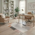 thumbnail image 2 of ODIKA Modern Neutral Abstract With Minimalist Interlocking Border Accents Stain Resistant Low Profile for Dorm Room, Small Living Apartment, 2 of 7