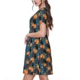 thumbnail image 2 of Wukai Robe à Manches Courtes Style Dessin Animé pour Femmes, Robe Décontractée Confortable, Mélange Spandex Doux, Tenue Élégante pour l'Été, 2 of 6