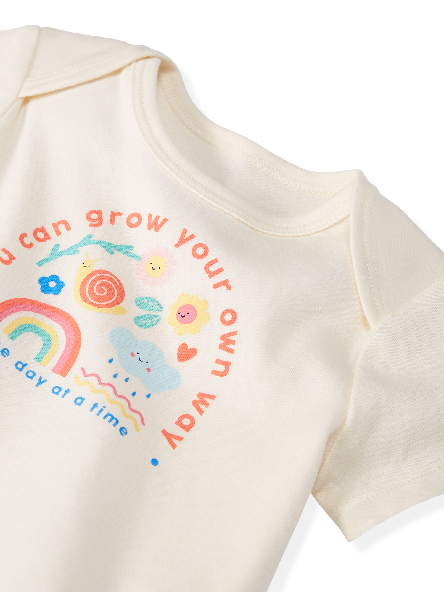 Garanimals Newborn & Baby Girl Cotton Lap-Shoulder Short-Sleeve Bodysuit, Sizes 0–24M