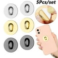 thumbnail image 4 of 5Pcs/set Useful Hardware Self Adhesive Round Ring DIY Pendant Phone Case Pendant Hook Metal Buckle Phone Hooks SILVER, 4 of 8