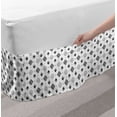 thumbnail image 2 of Rhombus Print Bed Skirt, Tribal Inspired Monochrome Style Scribbles and Streaks Drawn by Hand, Elastic Bedskirt Dust Ruffle Wrap Around for Bedding Decor, 4 Sizes, Charcoal Grey White, by Ambesonne, 2 of 2