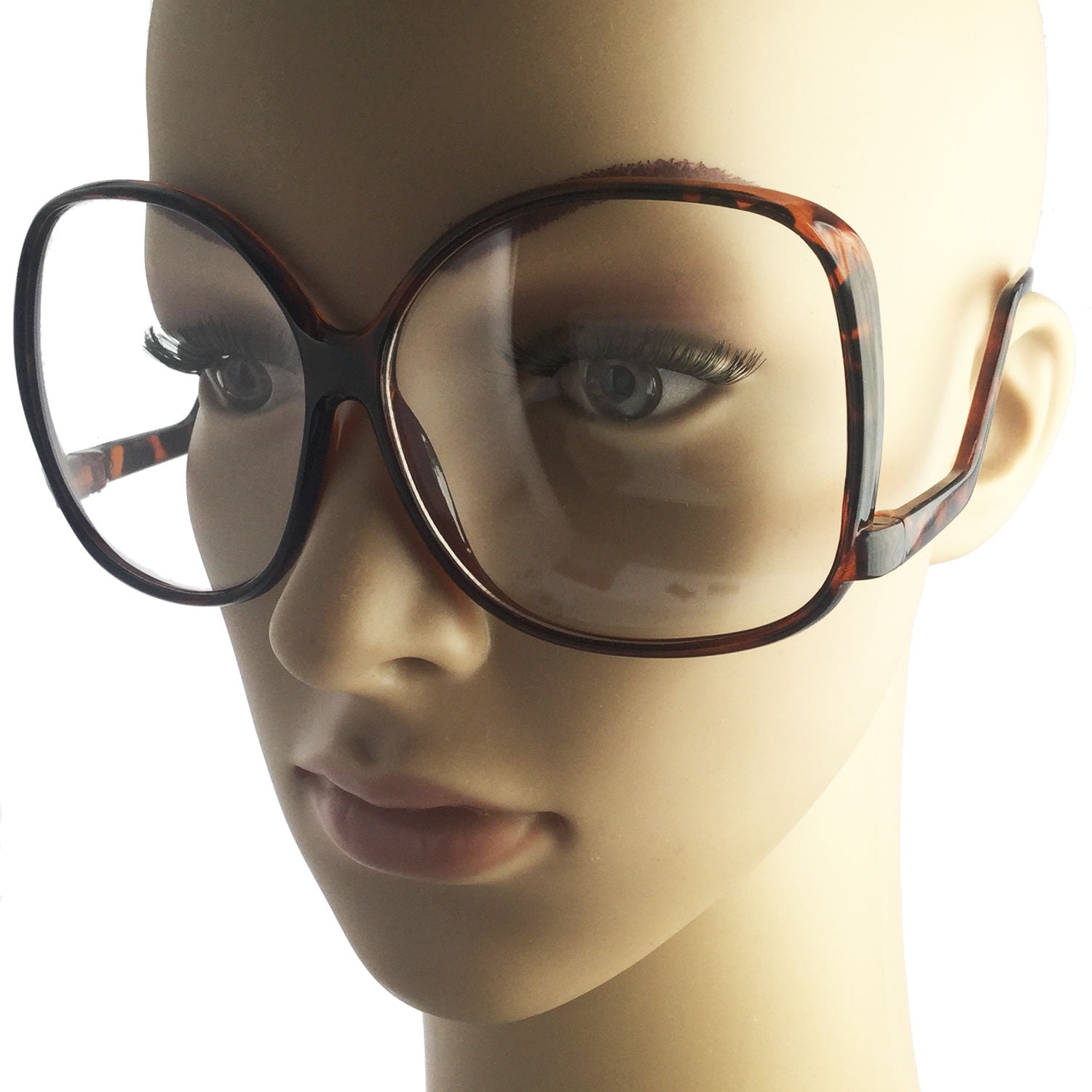 grinderPUNCH Unisex Oversized Vintage Clear Lens Adult polycarbonate