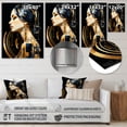 thumbnail image 4 of Designart "Black and gold art deco woman portrait I In Black and Gold"Fashion Woman Metal Art Black Modern Living Room Wall Art, 4 of 6
