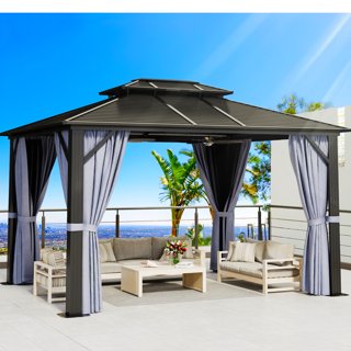 Palram - Canopia Palermo 4300 14' x 14' Gazebo Curtain set - 4 Piece ...