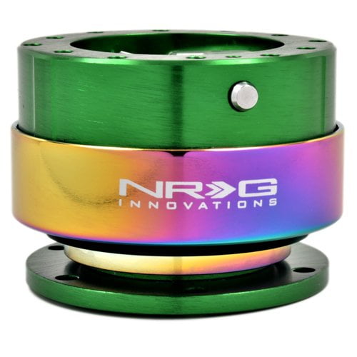 NRG SRK-200GN/MC Quick Release Kit Gen 2.0 Green Body/Neochrome Ring