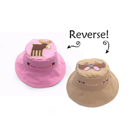 

Luvali Reversible Kid s Sun Hats - UPF 50+ Large: 4-6+ years (Moose/Canoe)
