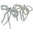 thumbnail image 1 of Guardurnaity 2 piezas de abalorios para zapatos con lazo de perlas, ABS blanco, perlas de imitación, lazo, Clip de encaje, decoración de cadena Accesorios de calzado A, 1 of 4