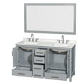 thumbnail image 2 of Wyndham Collection Wcs141460d-Qtz-Us3m58 Sheffield 60" Free Standing Double Basin Vanity, 2 of 7