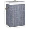 thumbnail image 4 of vidaXL Panier à Linge en Bambou Gris, 4 of 5