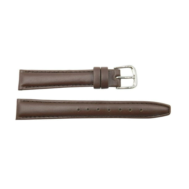 New Life Genuine Leather Brown Smooth Tapered Edge 12mm Watch Band Walmart Com Walmart Com
