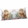 thumbnail image 2 of Ground Rat Flower Bushes Rustic Leaves Body Pillow Covers 20"x60", Happy Groundhog Day Soft Brushed Microfiber Breathable Throw Pillow Covers, Pillowcase with Zipper for Couch Sofa Bedroom, 2 of 9