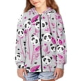thumbnail image 3 of Xoenoiee Panda Bamboo Kids Hoodies Zip Up Jacket with Pocket for Boys Girls 8-10 Years Teens Long Sleeve Hooded Sweatshirt Fall Winter Active Wear Athletic Coat, 3 of 7