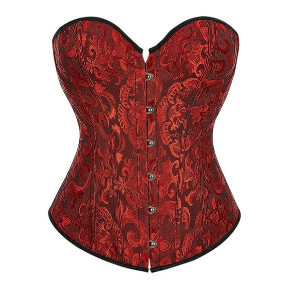 Corset Waist Training Corset Steel Boned Jacquard Fabric Tummy Control Bustier Bustier Tops for Women XXL