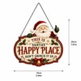 thumbnail image 4 of Vintage Christmas Character Wooden Hanging Sign, Farmhouse‑Inspired Christmas Front Door Decor Piece, 3D Embossed Scarfed Snowman Happy Place Plaque, 4 of 4