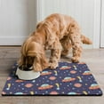 thumbnail image 2 of Spacecraft Dog Food Mat, Starry Night Sky Pet Feeding Mat, Non-Slip Absorbent Pad, Moon and Stars Design, Large Size, 2 of 7