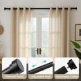 thumbnail image 3 of Barra de cortina Joydeco negra, 80-120 cm, ajustable, aluminio, 3 of 8