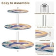thumbnail image 4 of Wobogo Dolphin 3 Tier Acrylic Cake Stand with Clear Round Hold for Wedding Holiday Birthday Baby Shower Tea Party, 4 of 8